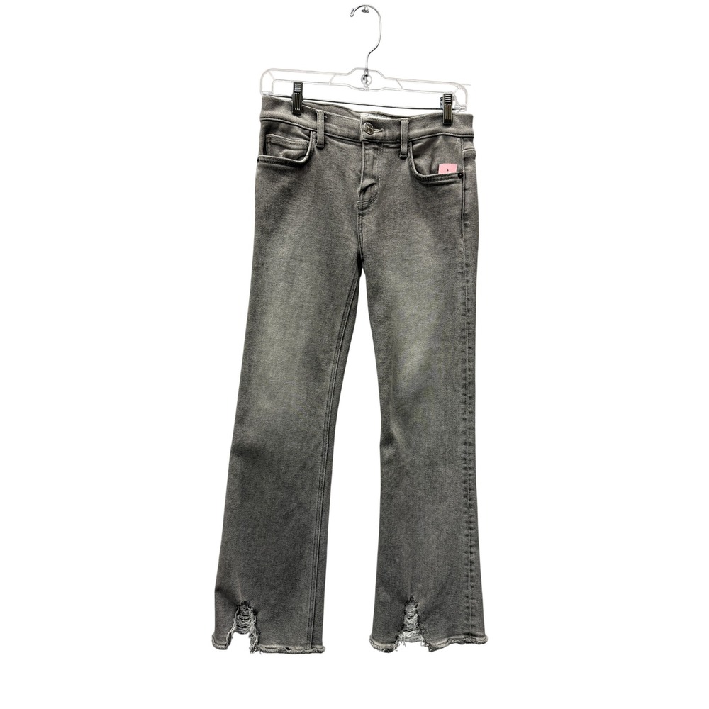 Current/Elliott Flare Jeans Women's Size 2‎ Gray Excellent Distressed Raw Hem